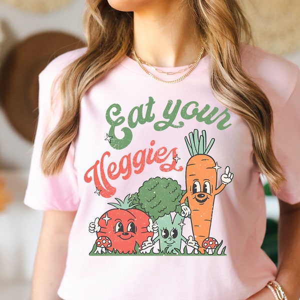 Eat Your Veggies Shirt, Retro Farmers Market Vegetable Shirt, Vegan Shirt, Eat Your Vegetables T-Shirt,