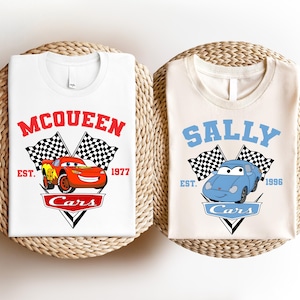 Lightening McQueen & Sally Shirt, Disney Cars Shirt, Pixar Mater Kids Shirt, Disneyland Cars Family Matching  Vacation Sweatshirt