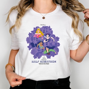 Prinzessin Halbmaraton Shirt, Disney Laufshirt, Schneewittchen und Jasmin Shirt, Mulan Run T-Shirt, Disneyland Prinzessinnen Family Run Shirt