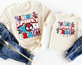 In meinem Spidey Mom Era Shirt, Disney Spider Mama T-Shirt, Spinnen Mama Shirt, lustiges Muttertags Shirt, Spinnen Frauen T-Shirt