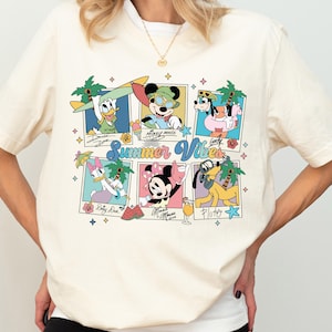 Disney Summer Vibes Shirt, Mickey & Friends Vacation Shirt, Daisy And Donald Duck Beach Life Tee, Disneyland Family Matching Summer Trip