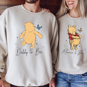 Bluza ciążowa Kubuś Puchatek, Bluza Daddy to Bee, Bluza Mommy to Bee, Bluza Disney Pooh Mommy, Koszulka ciążowa Disneyworld