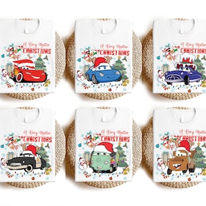 Disney Cars Christmas Shirt, McQueen Merry Holidays Shirts, Tow Mater Christmas Shirt, Disney Family Xmas Trip Tee, Disneyland Cars Xmas Tee