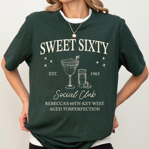 Sweet Sixty Custom Birthday Shirt, 60th Birthday Shirt, Cocktail Social Club Shirt, Aged to Perfection 60th, 60th Celebration Party Shirt