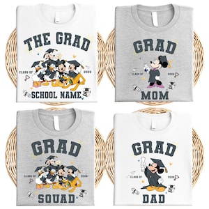 Disney Grad 2026 Shirt, Mickey And Friends Graduation Shirt, Family Graduation Tee, Grad Squad Sweatshirt, Disneyland Class Of 2026 Shirt