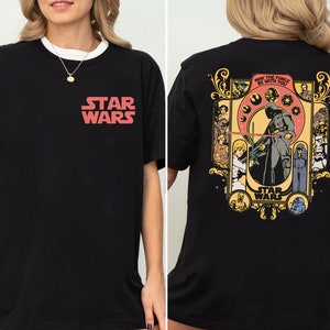 Jugendstil Star Wars Shirt, Disney Darth Vader Shirt, R2D2 C3PO Shirt, Chewbacca und Prinzessin Leia Shirt, Death Star Shirt, Stormtrooper Shirt