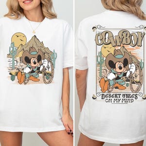 Disney Mickey Western Shirt, Desert Vibes On My Mind Tee, Wild West Mickey Shirt, Mickey Toddler Tee, Magic Kingdom Tee, Disney Western Gift