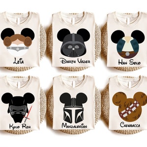 Custom Star Wars Shirt, Disney Galaxy&#39;s Edge Shirt, Princess Leia T-shirt, Chewbacca C3-PO Shirt, Luke Skywalker Han Solo Shirt, Darth Vader