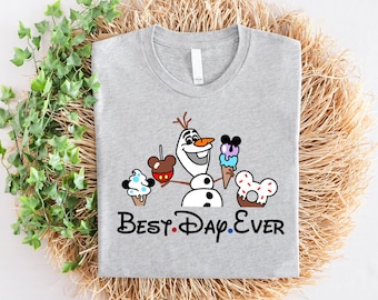 Disney Olaf Best Day Ever Snacks Sweatshirt, Disney Frozen Sweatshirt, Disneyland Snowman Shirt, Disney World Sweater, Disney Family Sweats