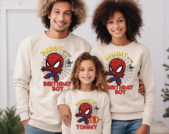 Disney Spider Birthday Boy Shirt, Spider Birthday Family Shirt, Spider Man Matching Shirt, Disney Kids Shirt, Disneyland Vacation Shirt