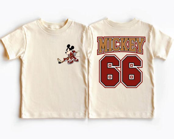 Mickey Hockey Shirt, Custom Kids Hockey Shirt, Disney Toddler Hockey Shirt, Matching Family Shirt, Disney Sports Sweatshirt, Hockey Tee