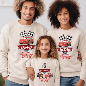 Disney Cars Geburtstag Shirt, Lightning McQueen Geburtstag Junge Shirt, Pixar Auto Familie Geburtstag Shirts, Lightening McQueen Geburtstag Mädchen Shirt