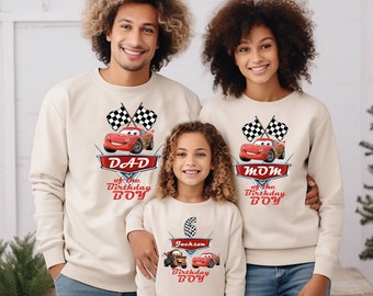 Disney Cars Birthday Shirt, Lightning McQueen Birthday Boy Shirt, Pixar Car Family Birthday Shirts, Lightening McQueen Birthday Girl Shirt