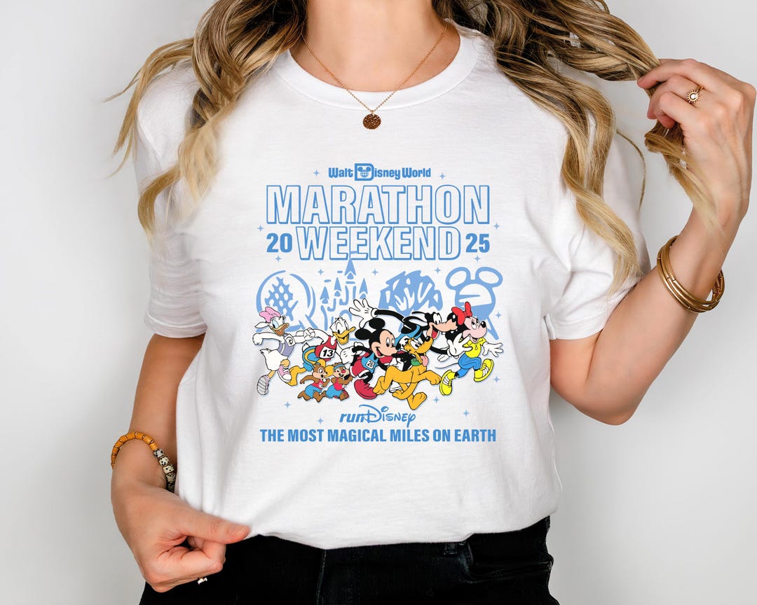 Disney Marathon Shirt, Mickey and Friends Running Tee, Goofy and Pluto