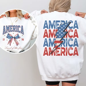 Land des freien Amerika-Sweatshirt, vierter Juli Shirt, Unabhängigkeitstag-Sweatshirt, Sweatshirt Amerikanisch, Hoodie der amerikanischen Flagge
