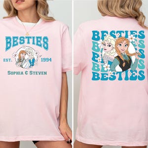 Custom Anna & Elsa Besties Shirt, Disney Princess Shirt, Princess Girls Trip, Frozen Best Friends Tee, Disneyland Family Vacation Sweatshirt