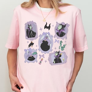 Disney Villain Mirror Shirt, Matching Bad Witches Shirt, Villains Ursula Maleficent Evil Queen Cruella Tee, WDW Disneyland Evil Friends Tee