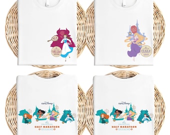 Run Disney Princess Shirt, Girls Half Marathon Weekend 2026 Sweatshirt, Merida Moana 5K 10K Run 2026 Tee, Disneyland Family Running Hoodie
