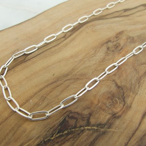 Sterling Silver Paperclip Chain Necklace