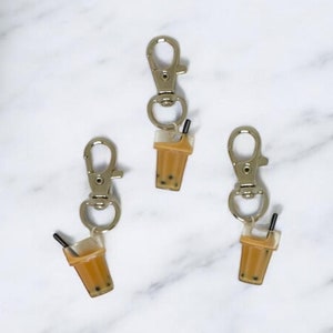 Iced Coffee Badge Charm, iced coffee keychain purse charm, coffee accessories, nurse badge reel accessories