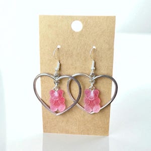 Gummy Bear Earrings, kawaii candy kidcore earrings