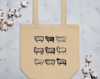 Bolsa de lona vintage de oveja - Algodón orgánico