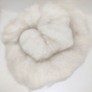 Horned Dorset Wool Roving - Shave Em to Save Em - White