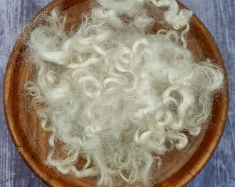 Wensleydale Lamb Curly Wool Locks - White or Natural Colored