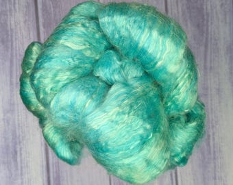Caribbean Seacell Wool Roving - Hand Dyed - OOAK