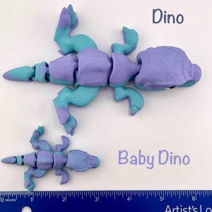 Articulating Tiny T-rex, 3D Printed Flexi Dinosaurs, Multicolored ...