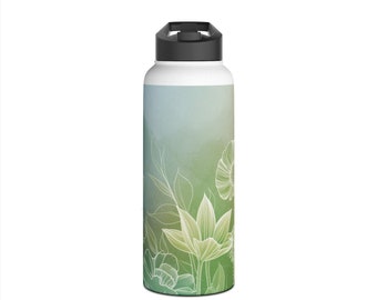 BeCupful Blossom Breeze Edelstahl-Wasserflasche, Standarddeckel