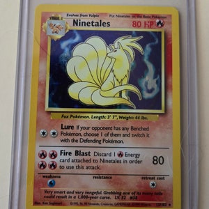 RESERVED for A. Oliveros. Ninetales Holo Foil, Pokémon Card, Base