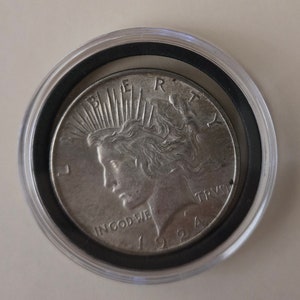 1924 Peace Dollar Coin, U S Dollar Coin, One Dollar Coin