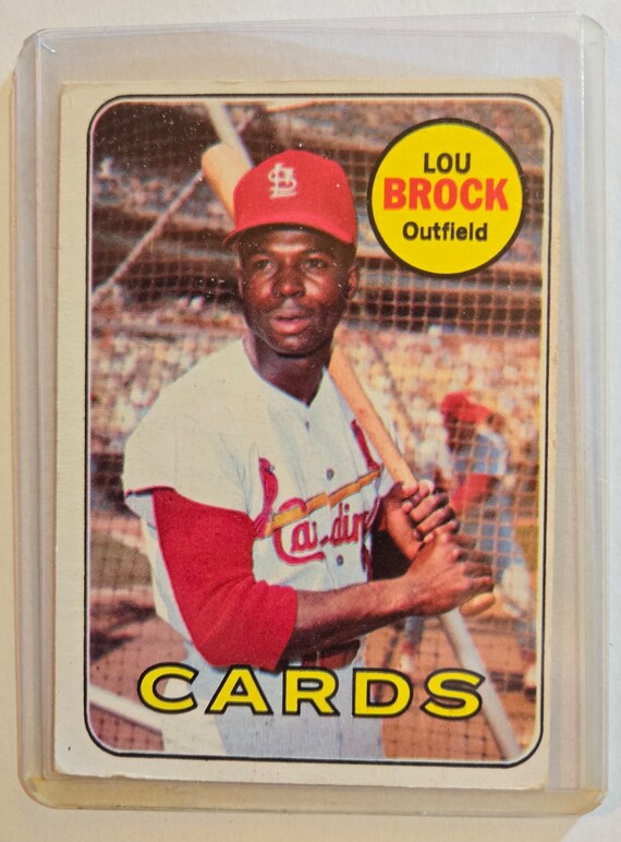 Lou Brock, Topps Baseball Card #85, St Louis Cardinals, 1968 -1969