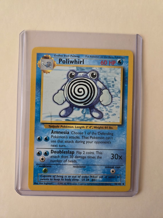 Poliwhirl Pokmon Card #38/102 - Etsy