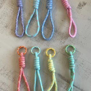 Paracord rope charm with carabiner hook for bag,keychain,trendy purse accessory,simple bag rope charm,key chain charms,cute rope charms,