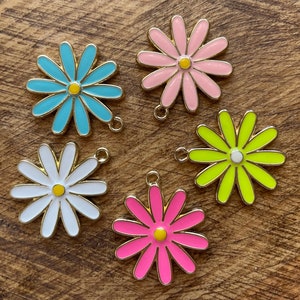 Sunflower Charms for Jewelry making,DIY charms for making jewelry,Daisy Flower Pendants for necklace or Bracelet,Floral charms,Gold Flowers