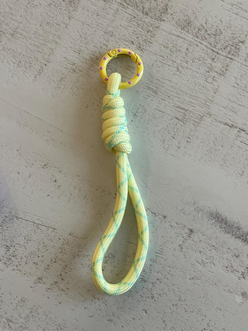 Paracord Keychain With Carabiner Hook: Colorful Bag Charm - Etsy