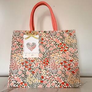 Floral Canvas Tote Bag