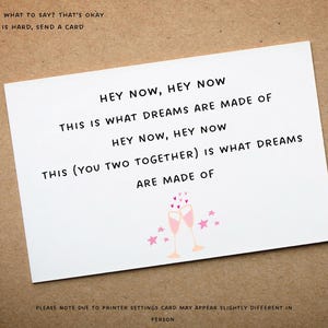 What dreams are made of Card | Wedding Card | Love Card | Lizzie Mcguiresk | 2000's girl | Engagement Card |