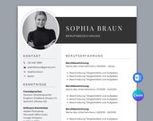 Lebenslauf Tabellarisch Bewerbungsvorlage mit foto Canva Lebenslauf vorlage für word Cv Deutsch Anschreiben Deckblatt Bewerbungsunterlagen