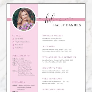 Sorority Resume Template Canva, College Sorority Einstellung Lebenslauf Pink, Stilvolle Eil-Rekrutierung Anschreiben, niedliches griechisches Leben Rush Pack
