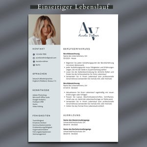 Bewerbungsvorlagen, Deutsch CV, Vorlage Word, Application template, German Cv template
