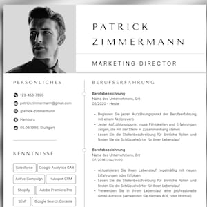 Bewerbungsvorlagen Deutsch Minimalistisch Lebenslauf Vorlage Word schlicht Tabellarisch Canva Deckblatt Bewerbung Marketing Modern Kreativ