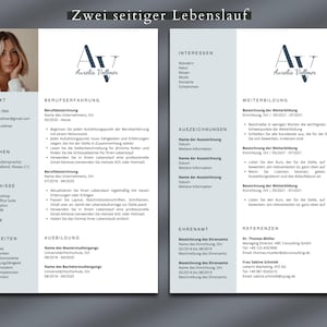 Application template german zwei seitiger lebenslauf cv