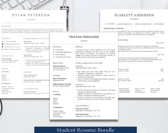 Student Resume Template: College, High School, First Job (Word, Google Docs)