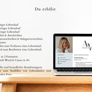 Cv template German A4 size - MS Word und Canva
