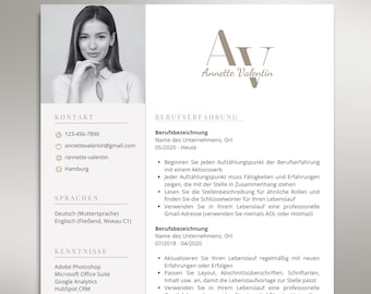 Modern Beige Resume Template: Minimalist CV, Cover Letter (Word & Canva)