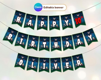 Roblox 99 Nights in the Forest Happy Birthday Banner, Roblox Party Decorations