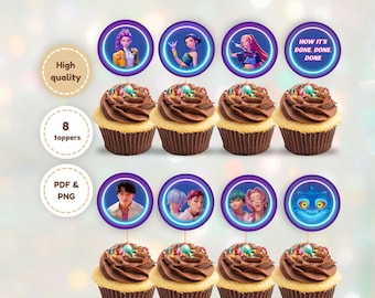 Kp*p Demon Hunt*rs Sa*a Boys Birthday Party Decorations Set-banner,cake Topper,balloons,backdrop,spiral,anime Kp*p Party Supplies For Fans